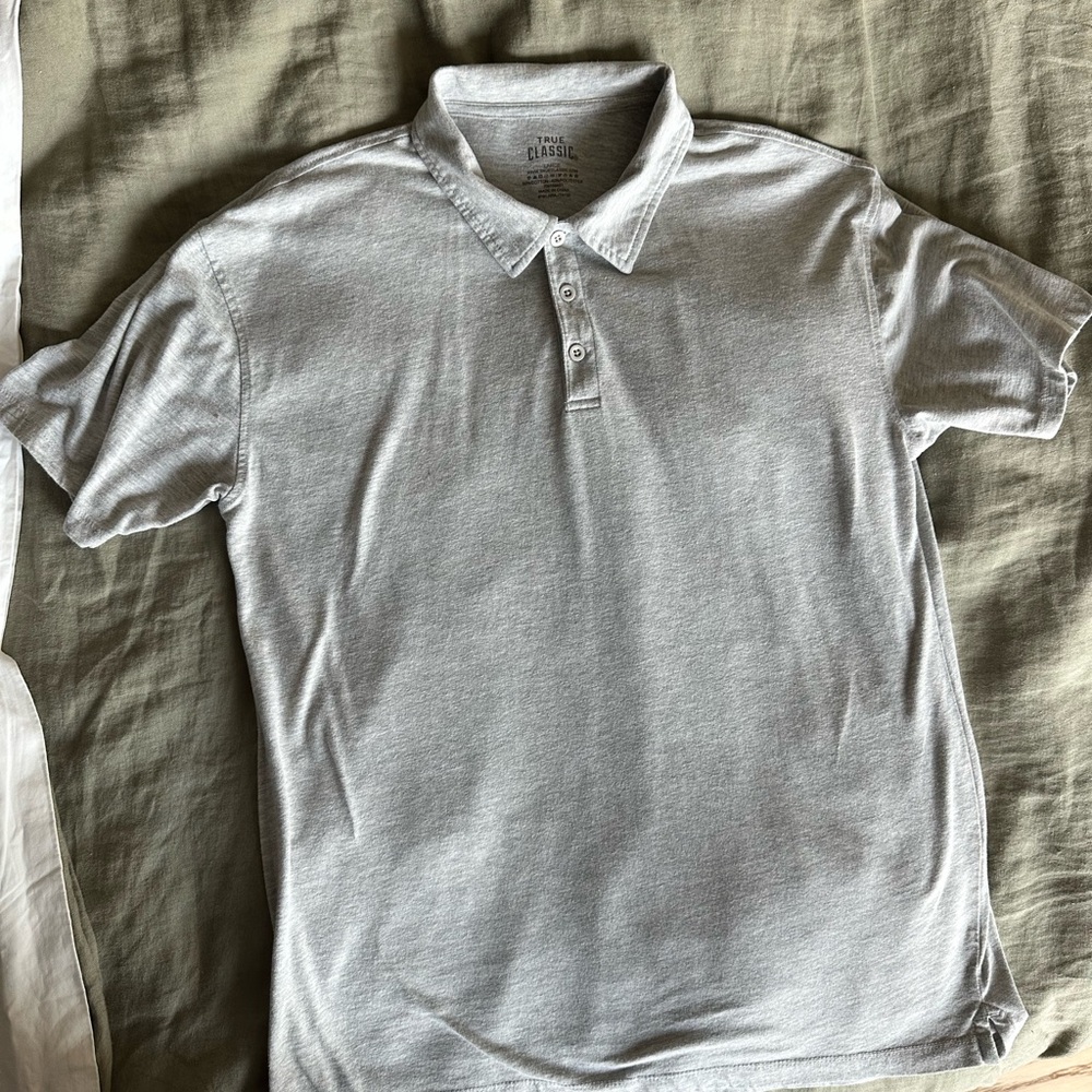 True Classic Polo - Heather Gray (Medium)